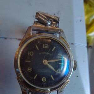 Men's 1950's Black and Gold Watch